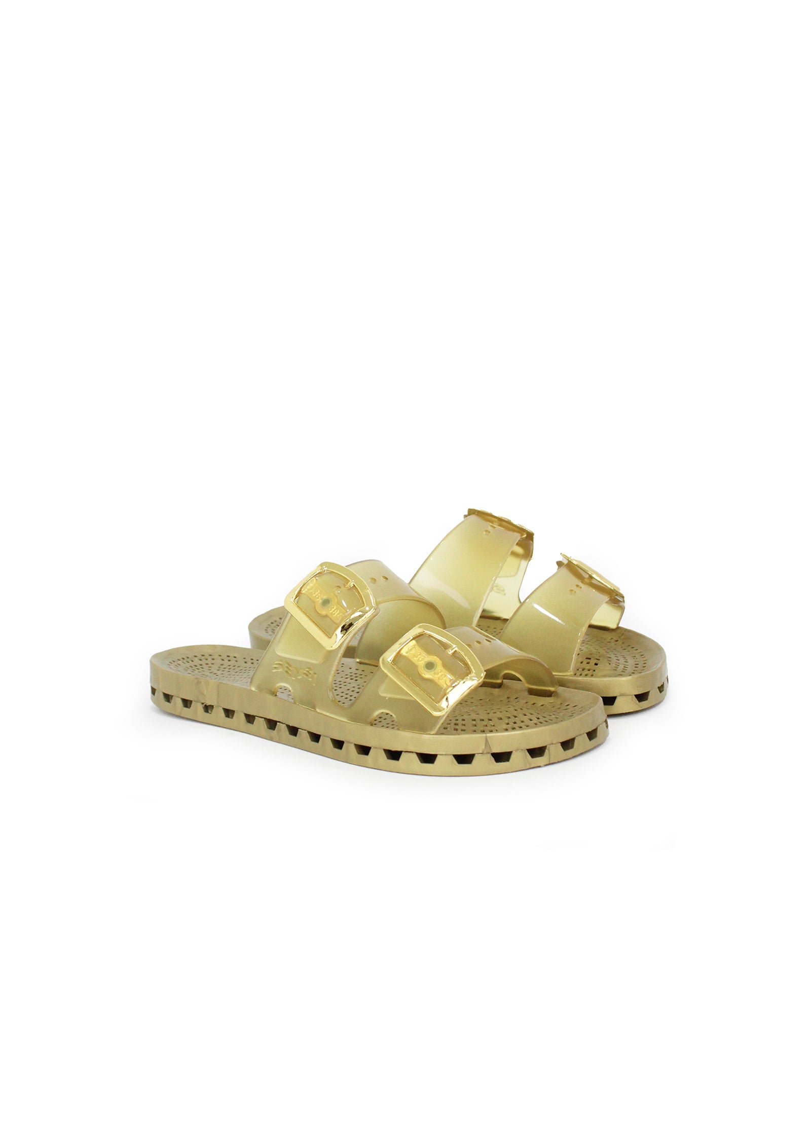 Sensi Kids Jelly Sandalo Oro Doppia Fascia per Bambine
