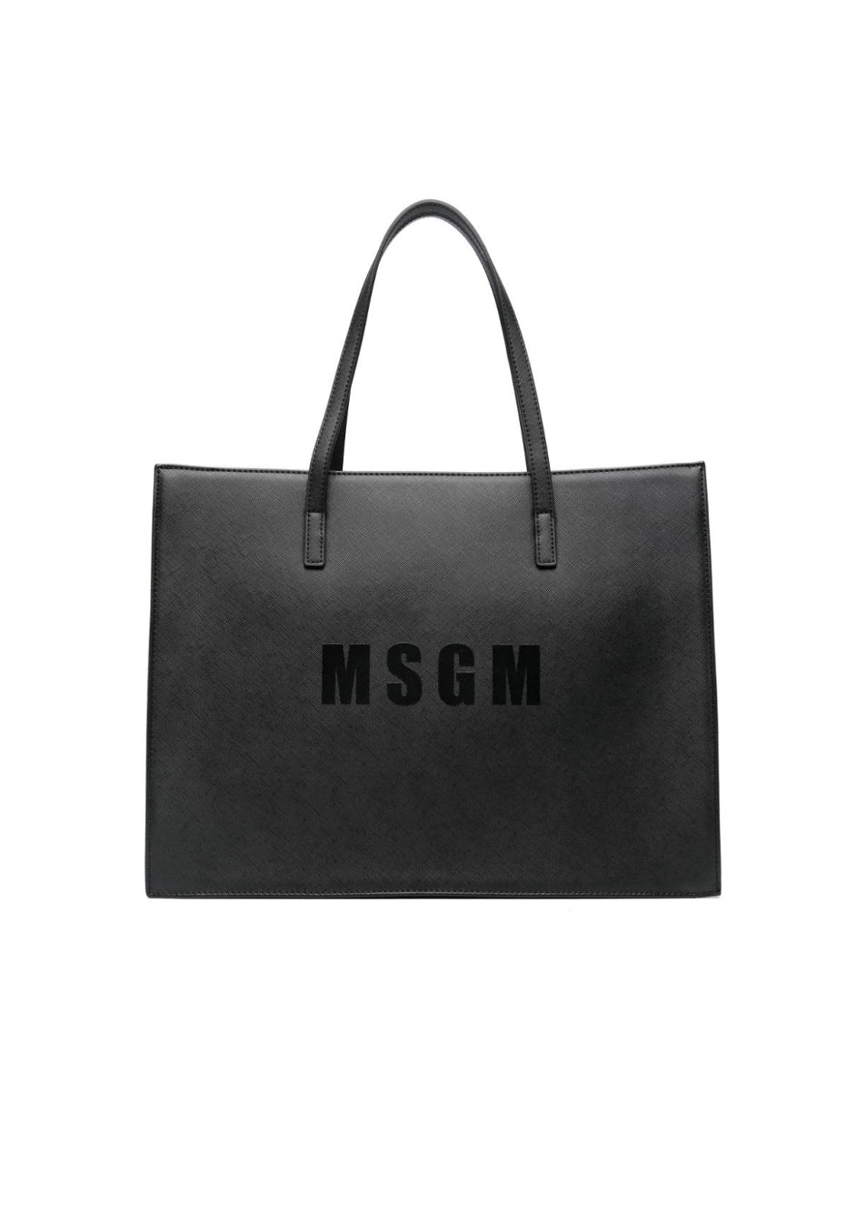 MSGM Kids Borsa Tote Nera con Stampa per Bambine