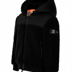 SUNS Kids Giubbotto Teddy Nero con Cappuccio per Bambini