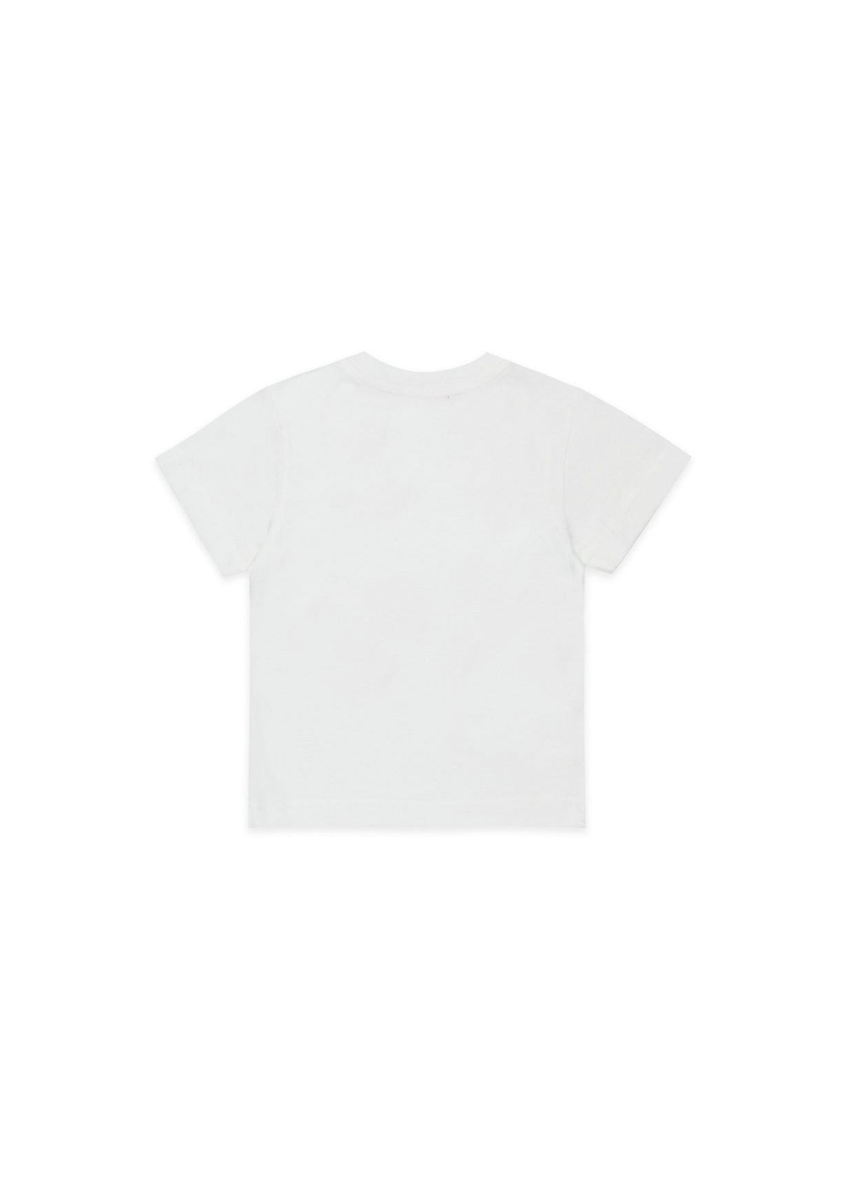 Diesel Kids T-shirt Bianca con Oval D per Neonati (retro)