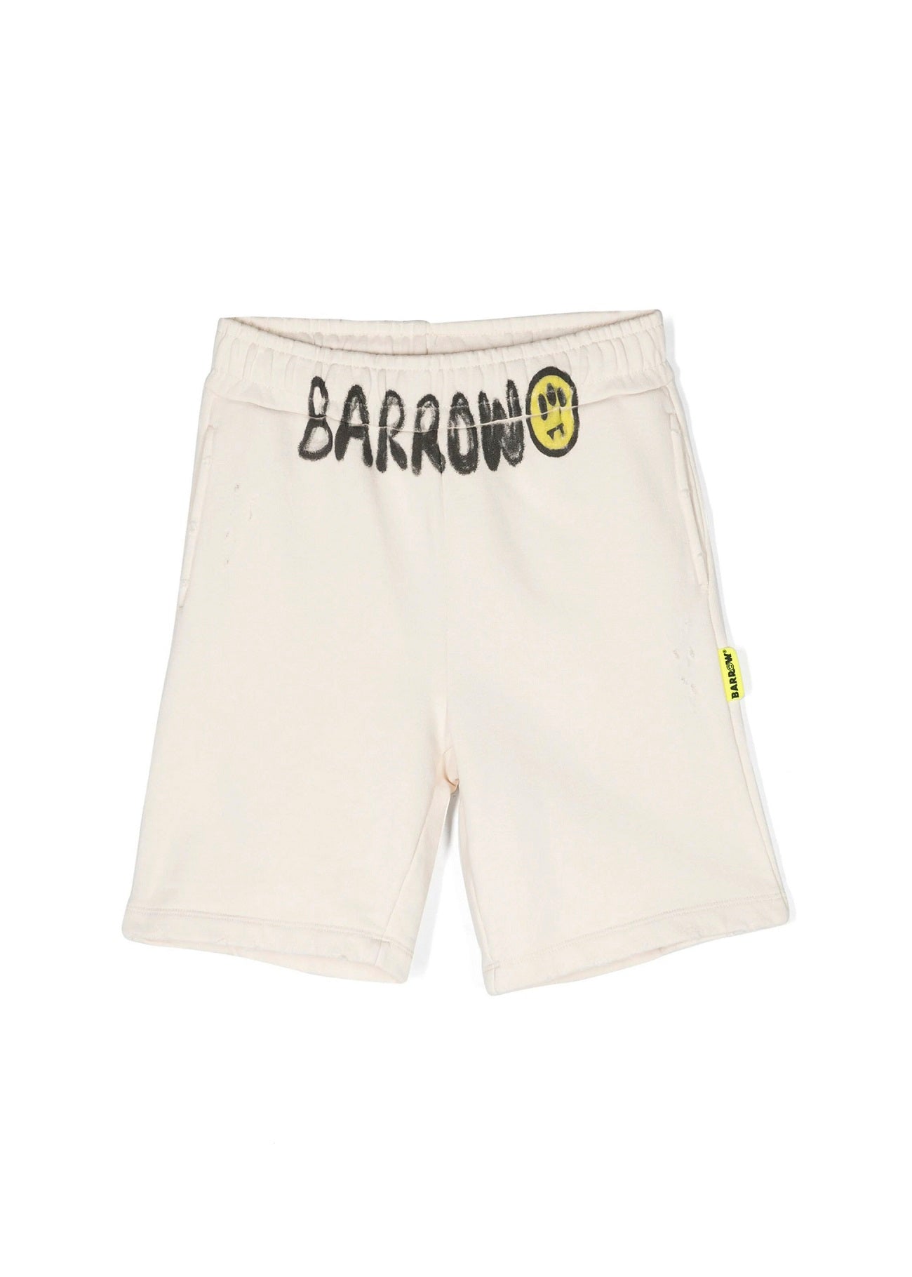 Barrow Kids Short Crema con Stampa Logo per Bambini frontale