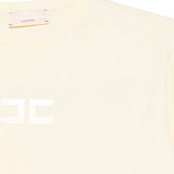 Elisabetta Franchi La Mia Bambina T-shirt Limone con Logo per Bambine