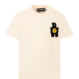 Barrow Kids T-Shirt Crema Stampa Teddy Retro per Bambini