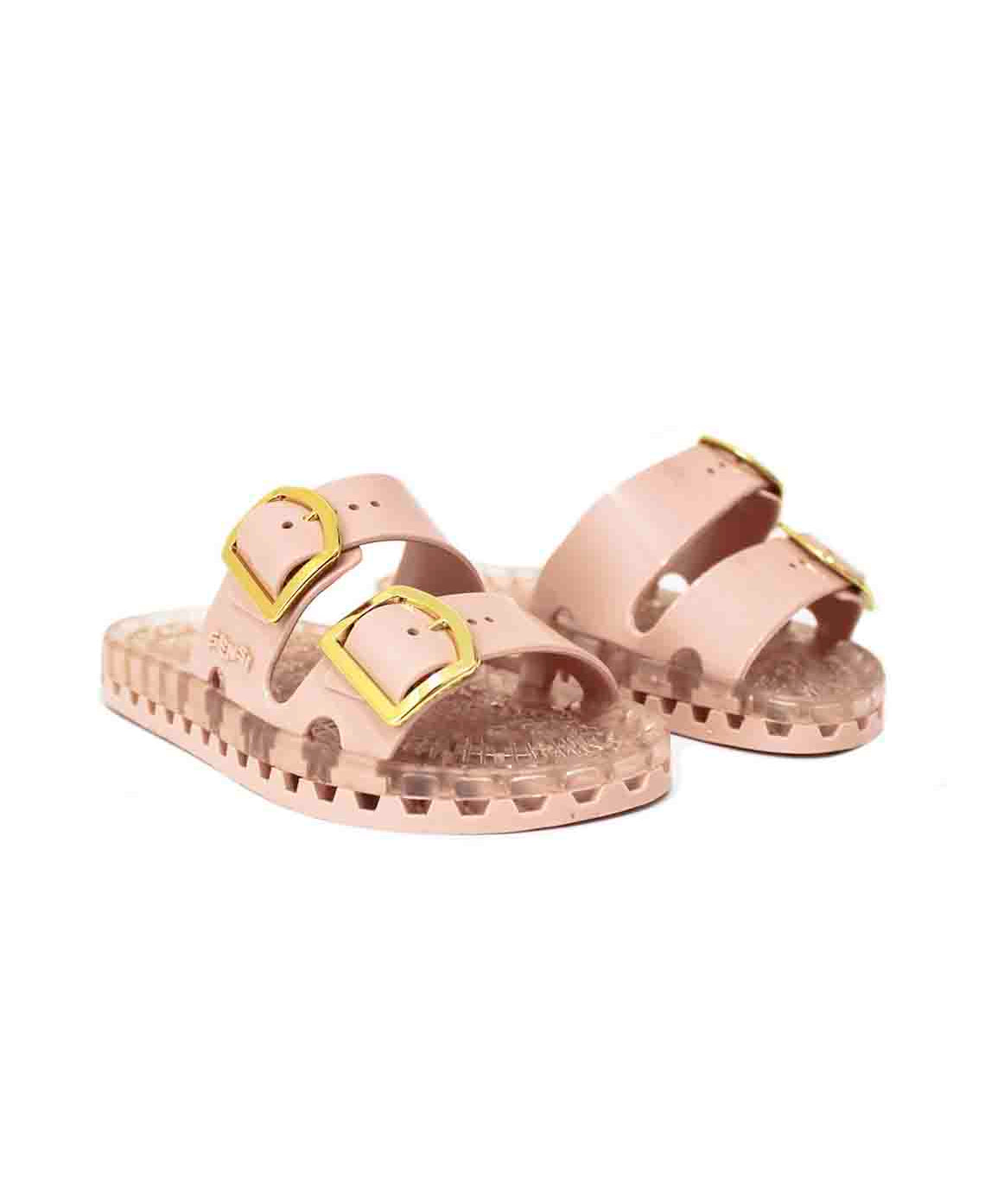 Sensi Kids Flamingo Sandalo Cipria Doppia Fascia per Bambine (fronte)