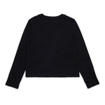 Diesel Kids T shirt Manica Lunga Nera con Oval D per Bambini retro