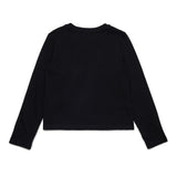 Diesel Kids T shirt Manica Lunga Nera con Oval D per Bambini retro