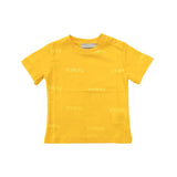 Iceberg Kids Mustard T-Shirt with All Over Logo for Newborns