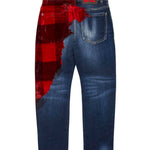 Dsquared2 Kids Jeans Denim a Quadri Bro Jeans per Bambini