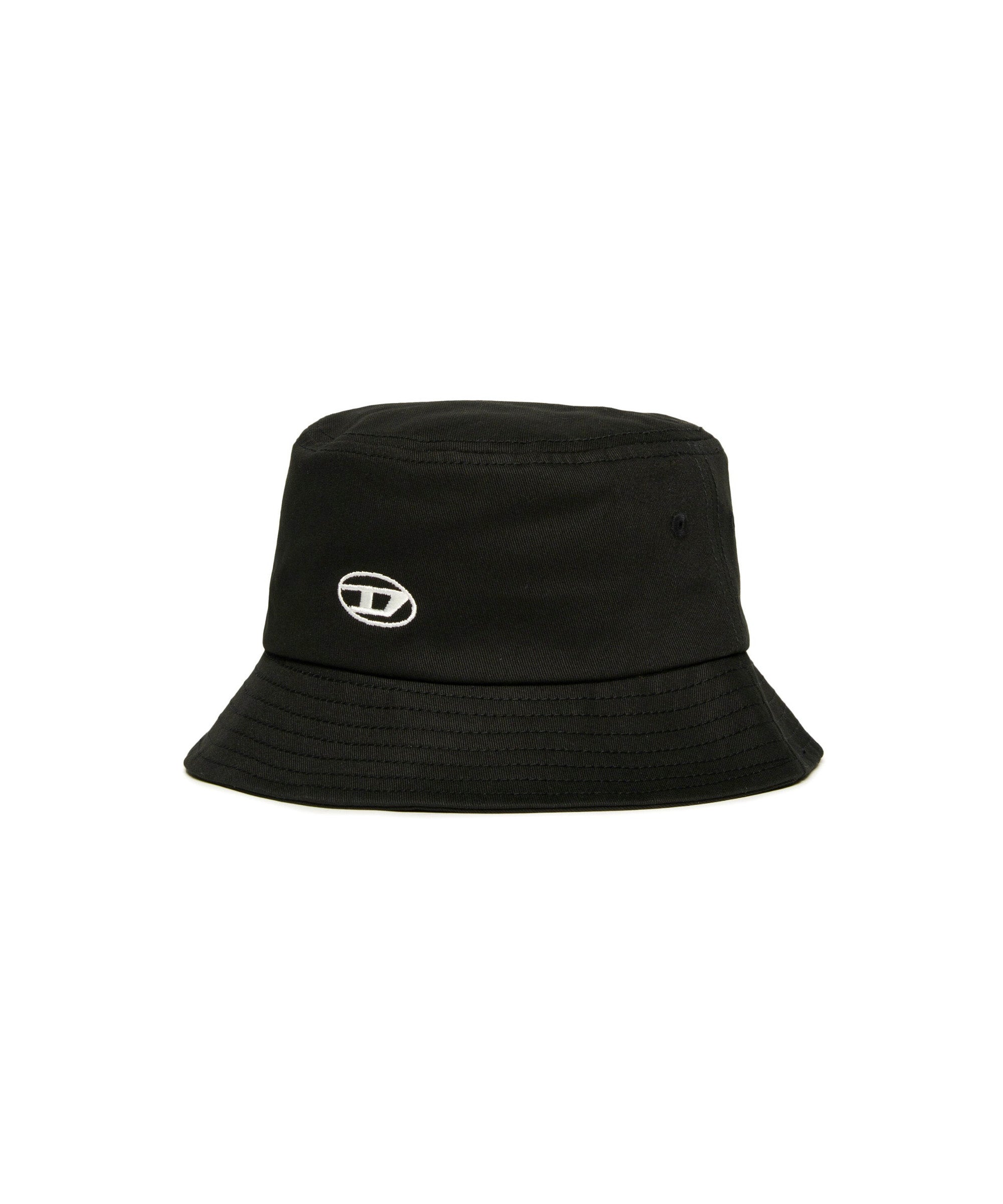 Diesel Kids Cappello Bucket Nero con Logo per Bambini