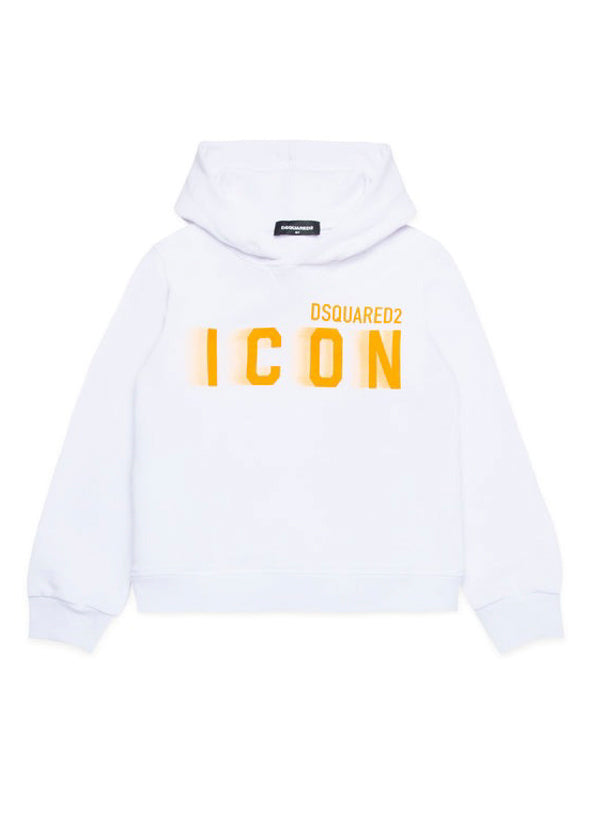 Dsquared2 Felpa con Cappuccio Bianca con Logo