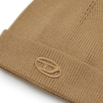 Diesel Kids Cappello Beanie Beige con Oval D