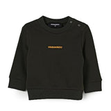 Dsquared2 Kids Felpa Verde con Bottoni lato Spalla per Neonati