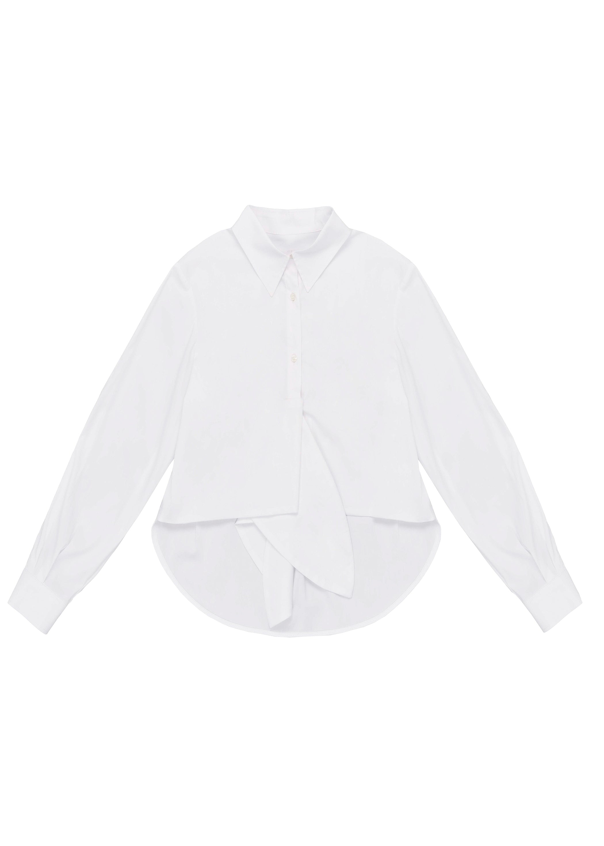MSGM Kids Camicia Bianca con Fiocco per Bambine