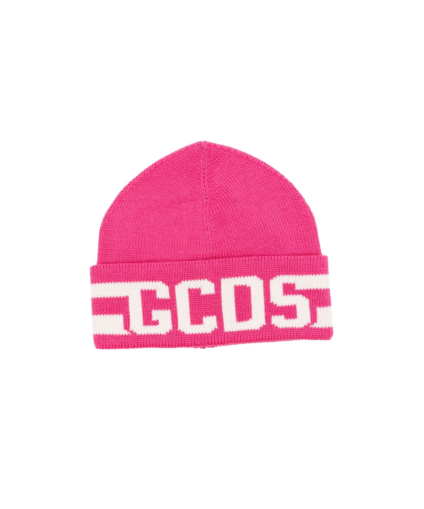Gcds Kids Cappello Beanie Fuxia in Lana Per Bambine