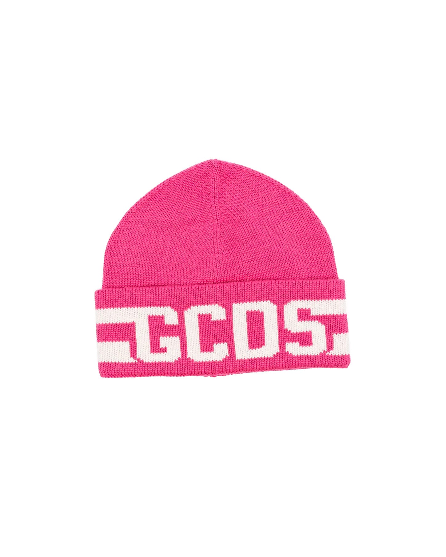 Gcds Kids Cappello Beanie Fuxia in Lana Per Bambine