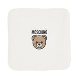 Moschino Kids Coperta Panna con Logo per Neonati