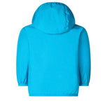 Save the Duck Kids Giubbino Celeste con Cappuccio con Patch Logo per Neonati (retro)