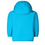 Save the Duck Kids Giubbino Celeste con Cappuccio con Patch Logo per Neonati (retro)