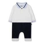 Boss Kids Tutina Pagliaccetto Bianco Sporco per Neonati
