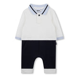 Boss Kids Tutina Pagliaccetto Bianco Sporco per Neonati