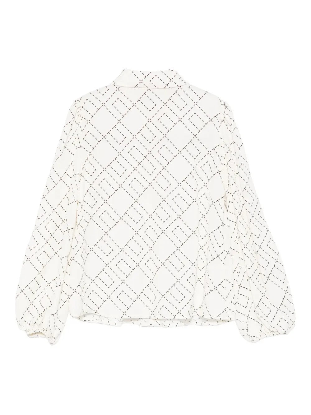 Elisabetta Franchi La Mia Bambina Camicia Panna con Logo Geometrico per Bambine