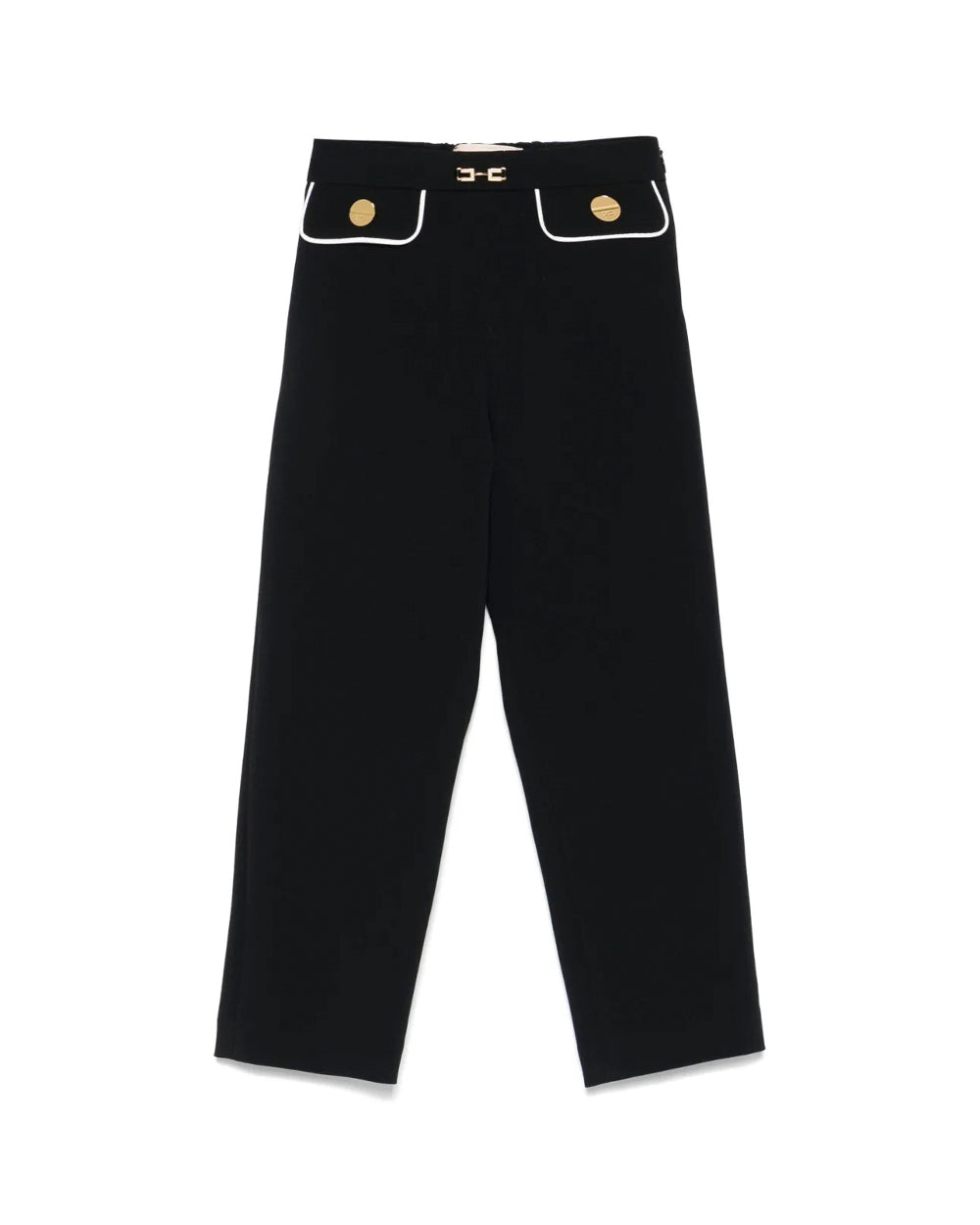 Elisabetta Franchi La Mia Bambina Pantaloni Neri con Tasche per Bambine