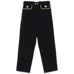 Elisabetta Franchi La Mia Bambina Pantaloni Neri con Tasche per Bambine