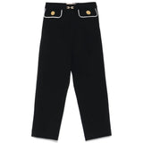 Elisabetta Franchi La Mia Bambina Pantaloni Neri con Tasche per Bambine