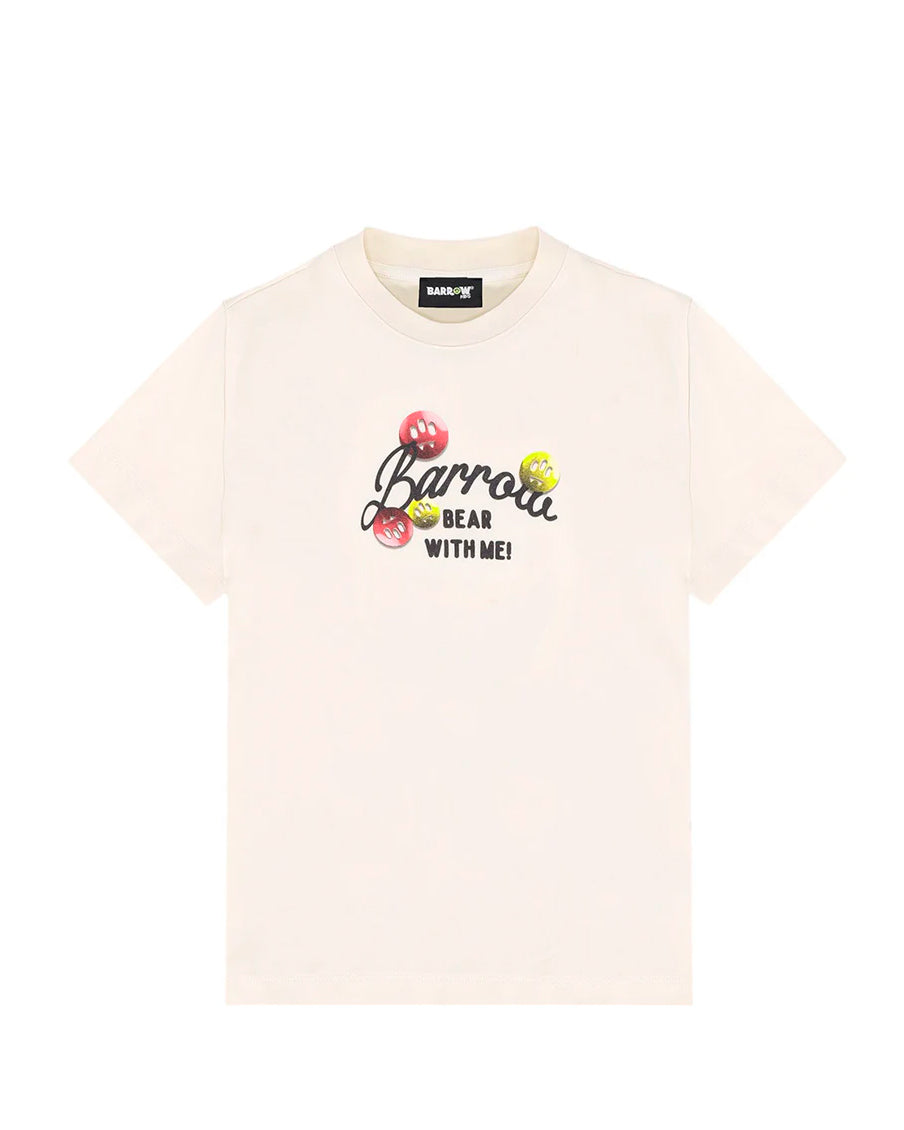 Barrow Kids T-Shirt con Stampa "Bear With Me" per Bambine