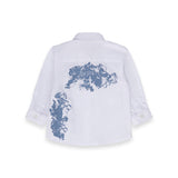 Paciotti Kids Camicia Bianca con Dettagli Effetto Pittura per Neonati
