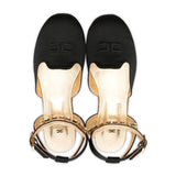 Elisabetta Franchi La Mia Bambina Ballerina Chanel con Strass Nera per Bambine