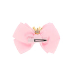 Angel's Face Kids Fermaglio per Capelli Pink Bow con Corona per Bambine