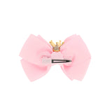 Angel's Face Kids Fermaglio per Capelli Pink Bow con Corona per Bambine