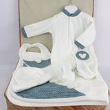Deolinda Corredino Bianco/Denim con Tutina per Neonati