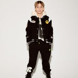 Barrow Kids Giubbino Invernale Sportivo Nero Unisex con Cappuccio per BAmbini