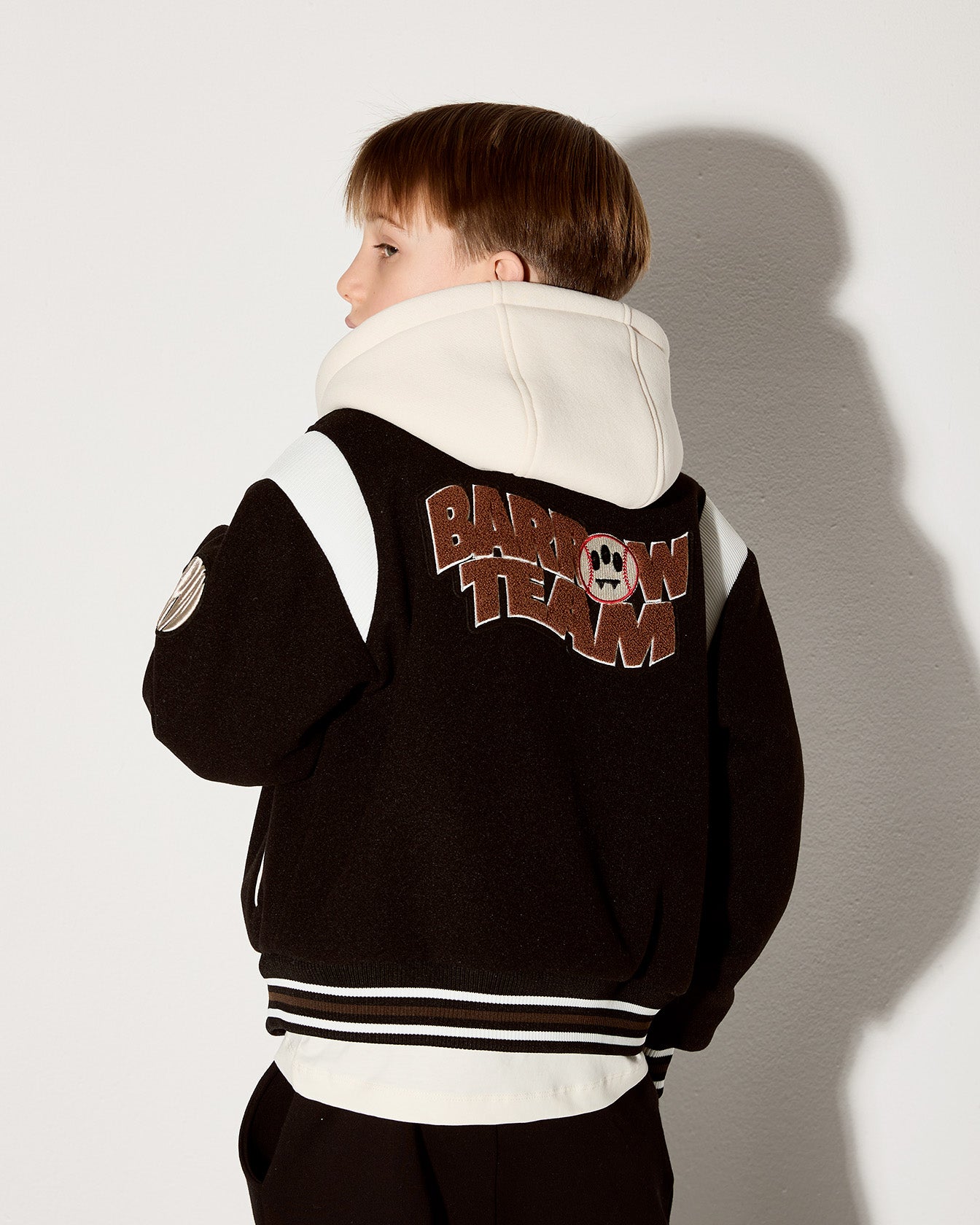 Barrow Kids Giubbino Invernale Sportivo Nero Unisex con Cappuccio per BAmbini