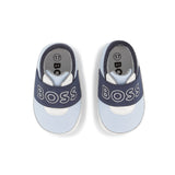 Boss Kids Scarpette Marine con Scritta per Neonati