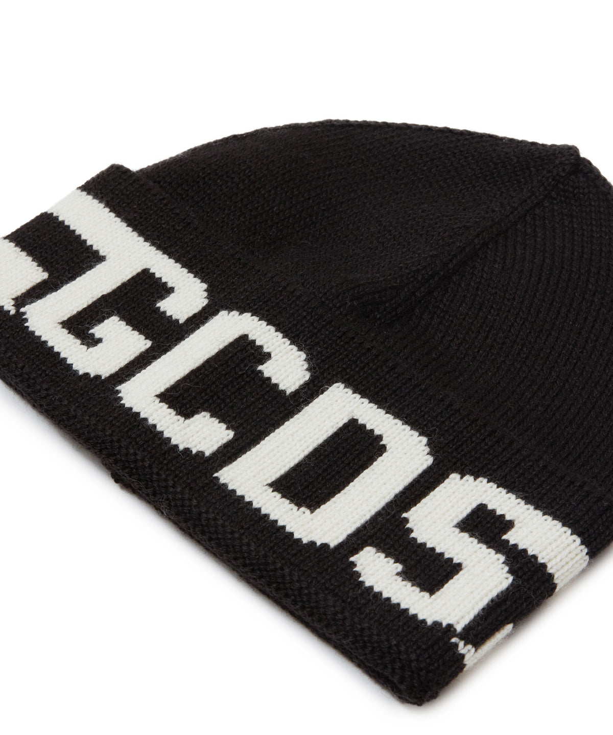 Gcds Kids Cappello Beanie Nero in Lana