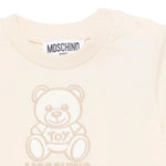 Moschino Kids T-shirt Beige con Ricamo Teddy per Neonati