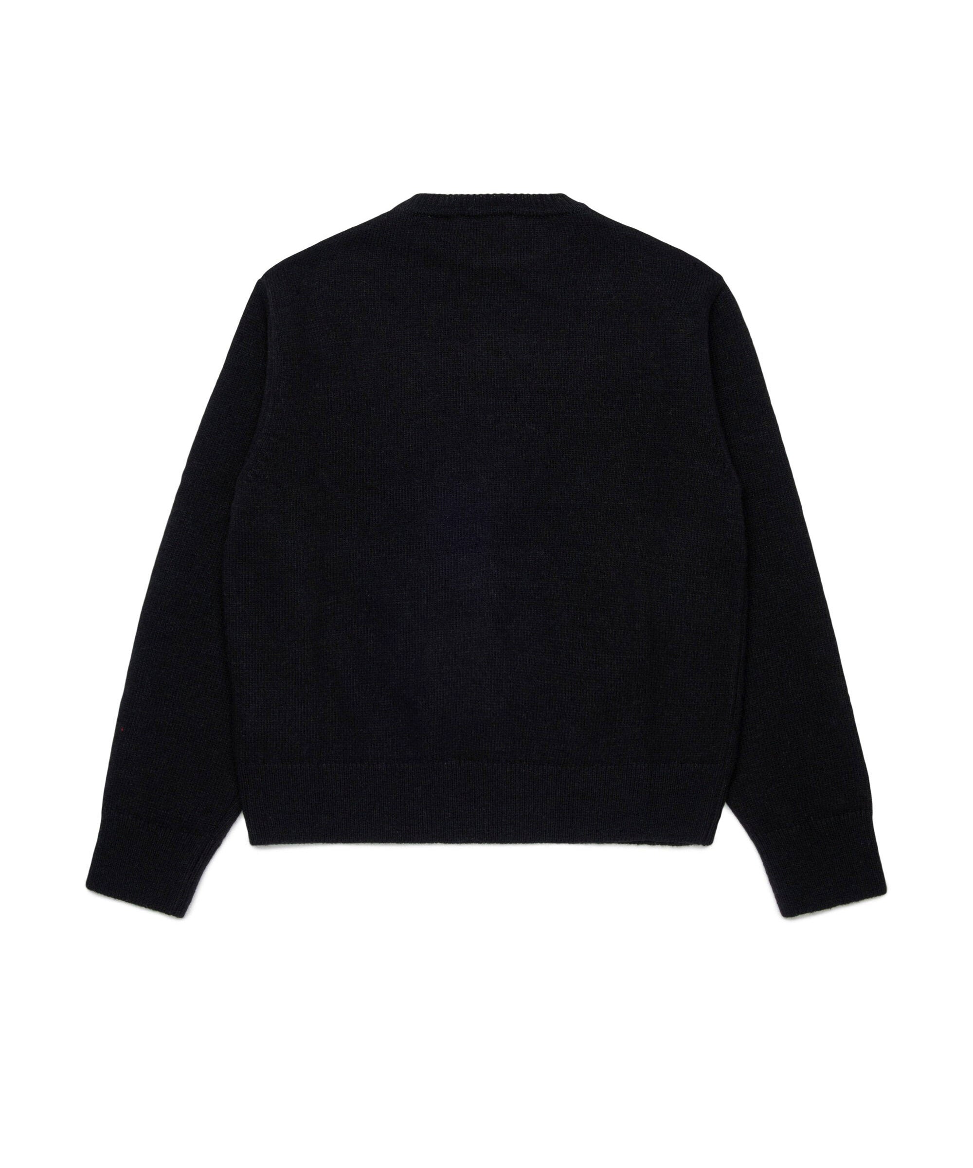 Dsquared2 Maglione Nero con Intarso Bear per Bambini