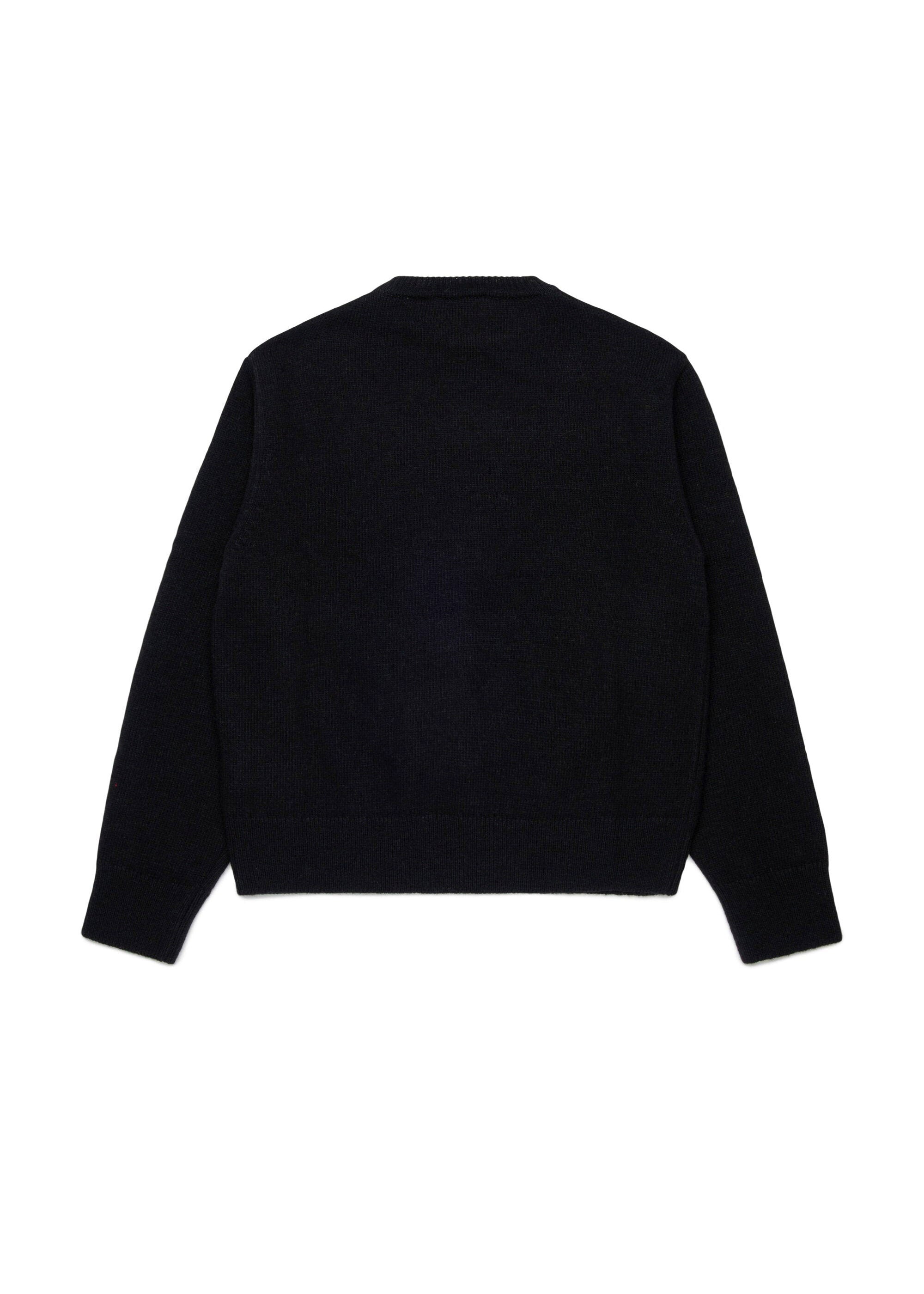 Dsquared2 Maglione Nero con Intarso Bear per Bambini