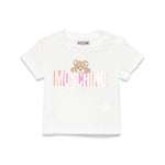 Moschino Kids T-shirt Panna con Stampa Colorful per Neonate