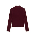 Twinset Kids Lupetto a Costine Bordeaux per Bambine