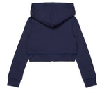 Dsquared2 Kids Felpa con Cappuccio e Zip Blu Navy per Bambine
