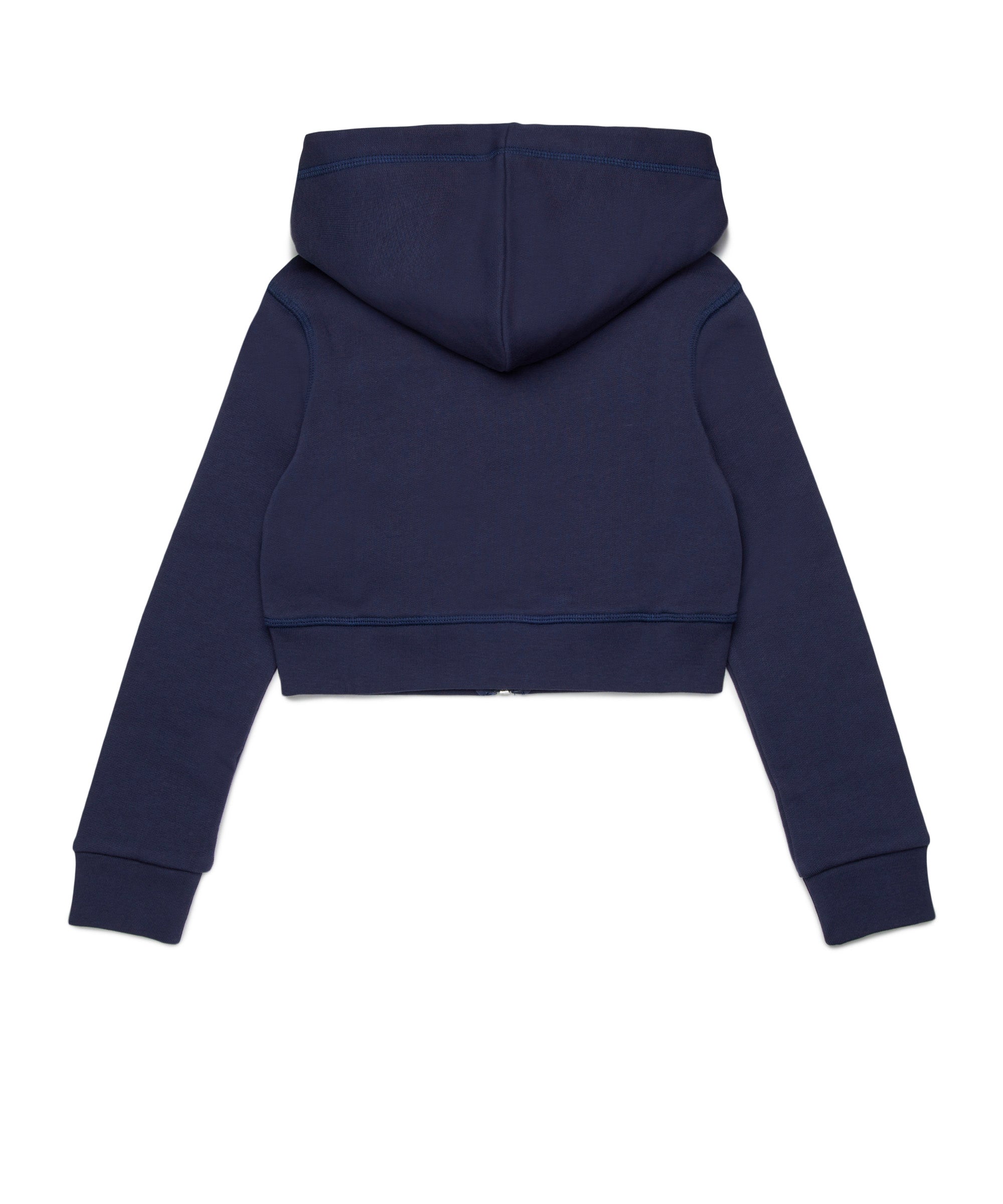 Dsquared2 Kids Felpa con Cappuccio e Zip Blu Navy per Bambine