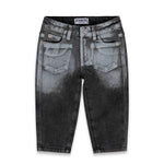 Iceberg Kids Jeans Denim Nero con Effetto Acid Wash per Neonati
