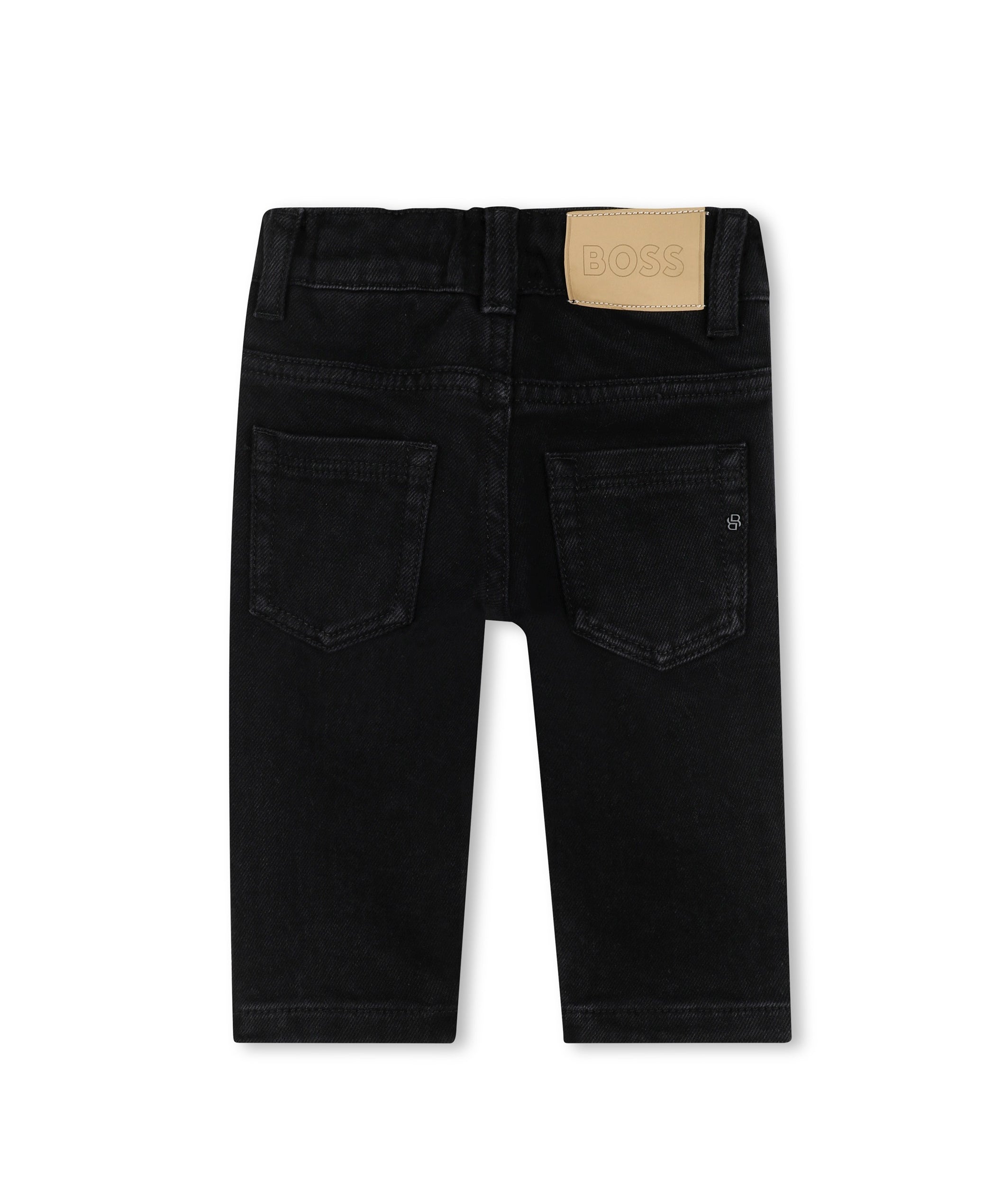 Boss Kids Denim Jeans Nero per Neonati