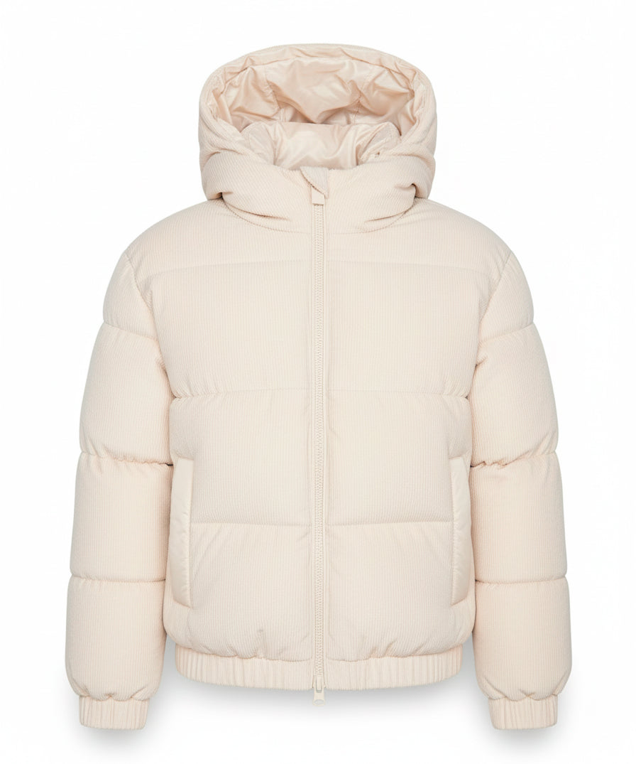 SUNS Kids Piumino Beige con Cappuccio per Bambine
