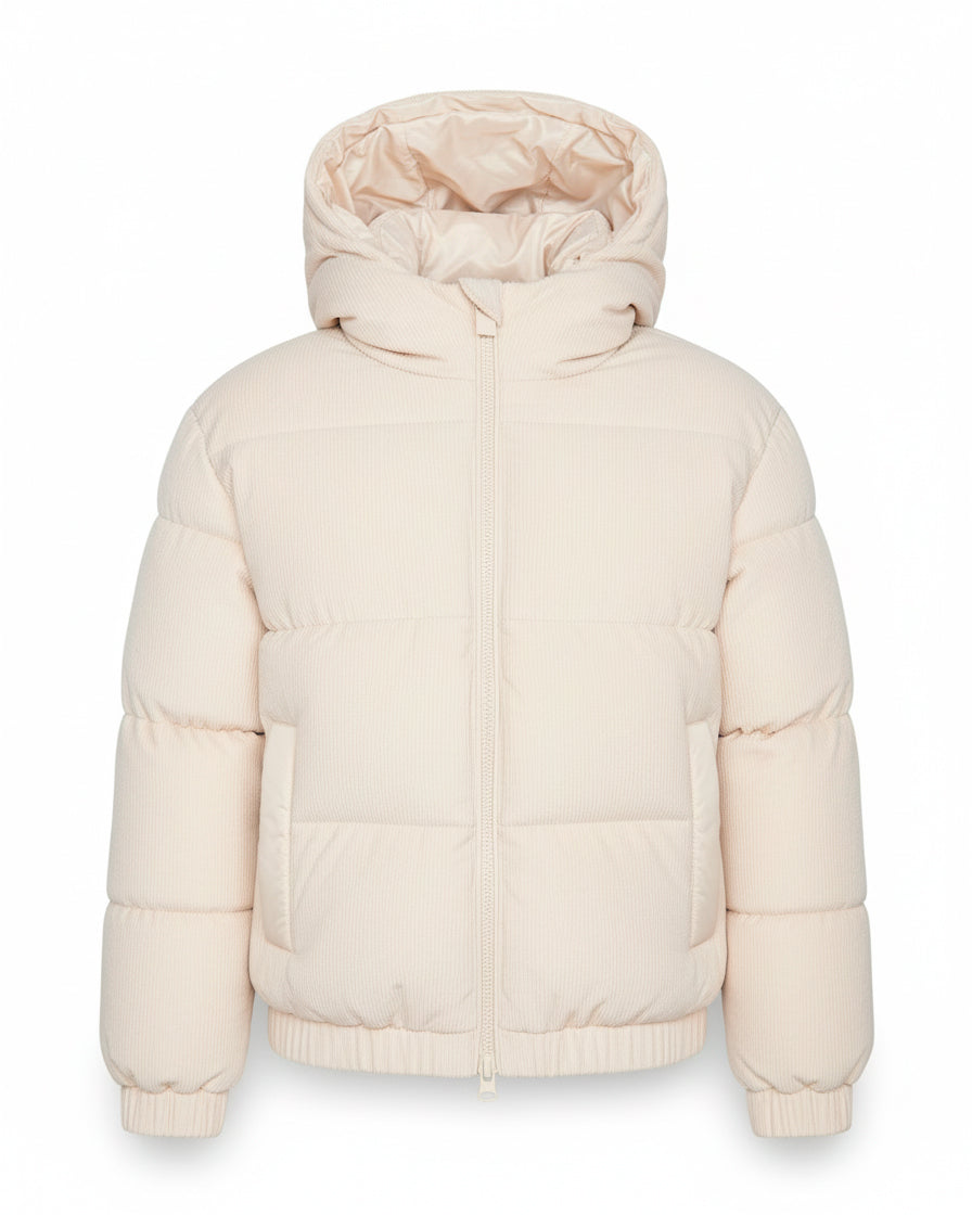 SUNS Kids Piumino Beige con Cappuccio per Bambine
