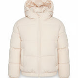 SUNS Kids Piumino Beige con Cappuccio per Bambine